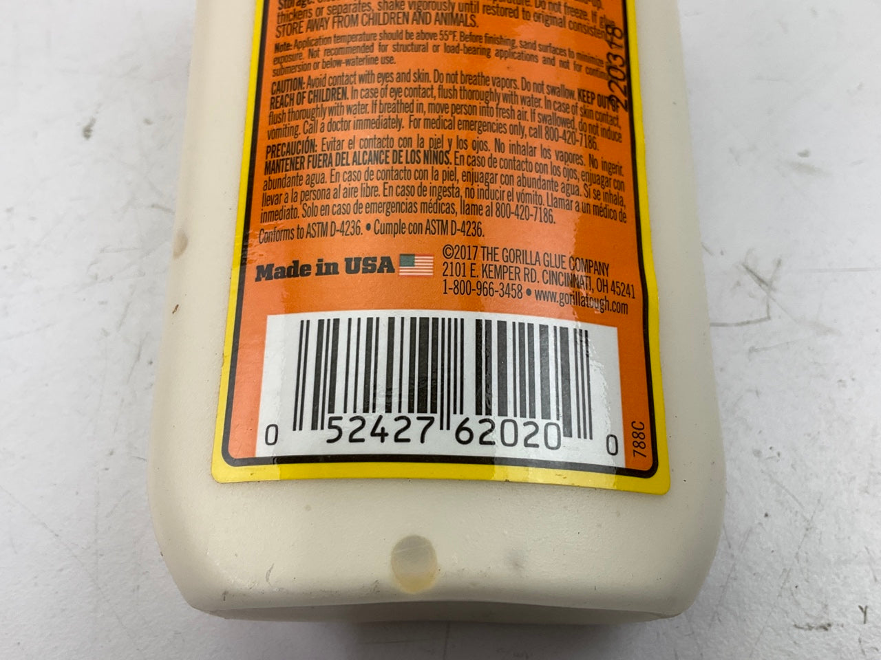 (4) Gorilla 62020 4 Fl. Oz. Wood Glue / Epoxy