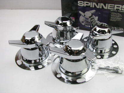 Gorilla Hub Caps Center Caps # 63516 Chrome 3 Bar Swept Wing Spinners W/ Towers