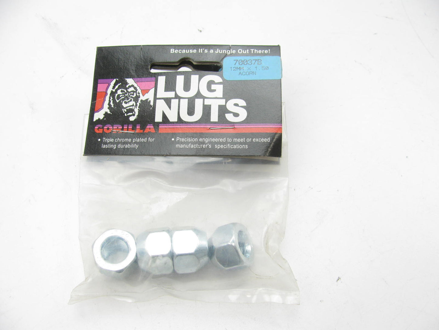 Gorilla 70037B Wheel Lug Nuts Acorn - 12mm X 1.50 Thread - 4/Pack