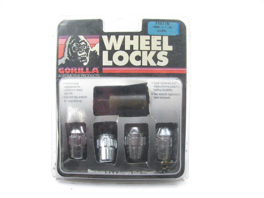 Gorilla 71611N Chrome Wheel Locking Lug Nuts - 10mm X 1.25 Thread - Acorn