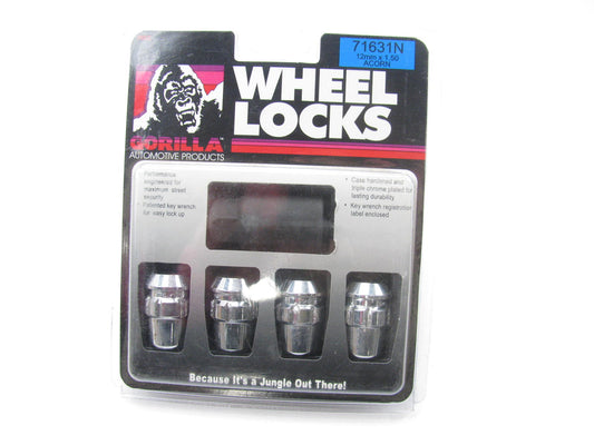 Gorilla 71631N Chrome Wheel Locking Lug Nuts - 12mm X 1.50 Thread - Acorn