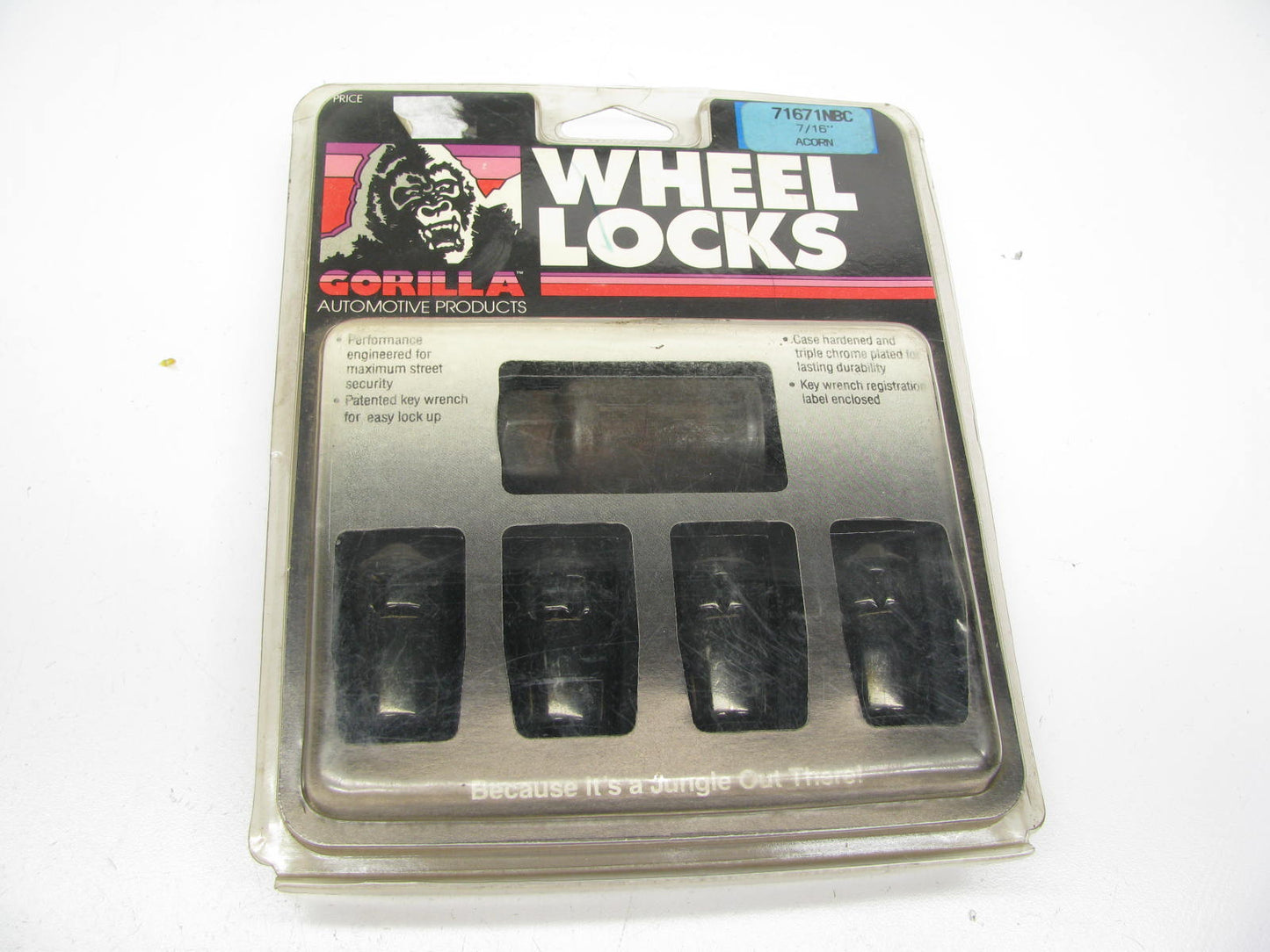 Gorilla 71671NBC Acorn Black Chrome Wheel Locks (7/16'' Thread Size)