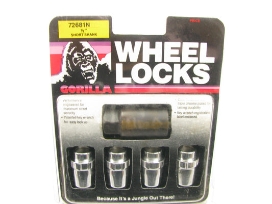 Gorilla 72681N Wheel Lock Set Kit, 1/2 In. X 20 RH Closed End Locking Lug Nuts