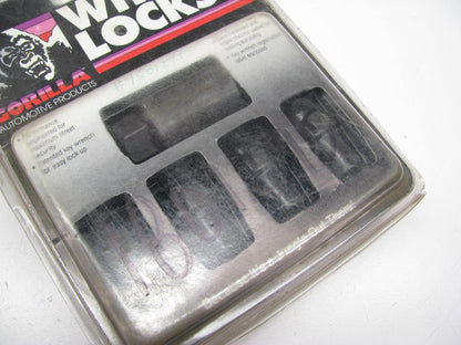 Gorilla  1/2'' X 20 Wheel Locks Mag Seat Right Hand Thread Black W/ Key (4-PACK)