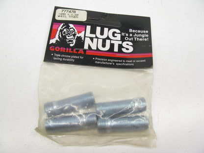 (4) Gorilla 77747B Wheel Lug Studs,  1/2''-20 To 14mm X 1.50, 1.87'' Length