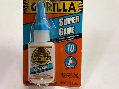 Gorilla 7805002 Clear Super  Glue Adhesive - 0.53 Oz