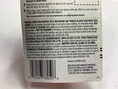 Gorilla 7805002 Clear Super  Glue Adhesive - 0.53 Oz