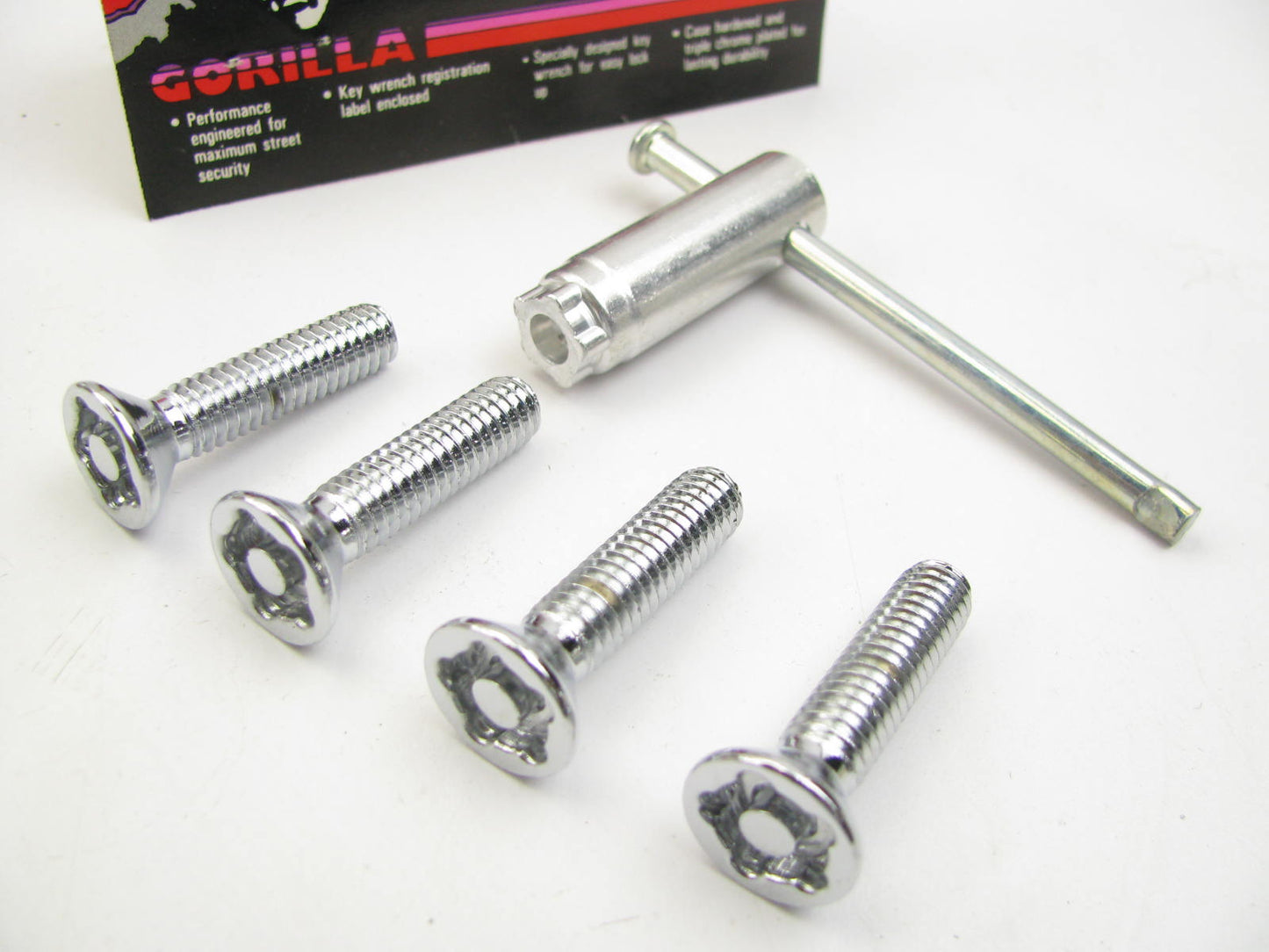 Gorilla 783 Cone Seat Cap Locks - 5/16'' X 1-1/8'' W/ Key - 4/Pack