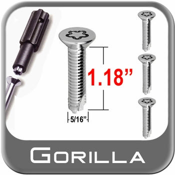 Gorilla 783 Cone Seat Cap Locks - 5/16'' X 1-1/8'' W/ Key - 4/Pack