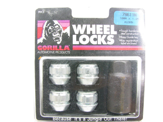 Gorilla 78611N Acorn Open End Wheel Lock Set (10mm X 1.25 Thread Size)