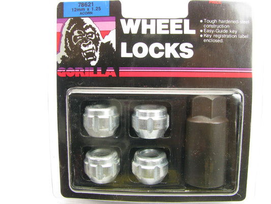 Gorilla Automotive 78621 Acorn Open End Wheel Lock Set (12mm X 1.25 Thread)