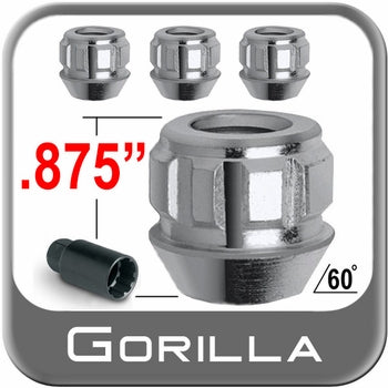 Gorilla Automotive 78621 Acorn Open End Wheel Lock Set (12mm X 1.25 Thread)