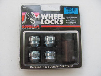 Gorilla 78621N Acorn Open End Chrome Wheel Locks (12mm X 1.25 Thread Size)