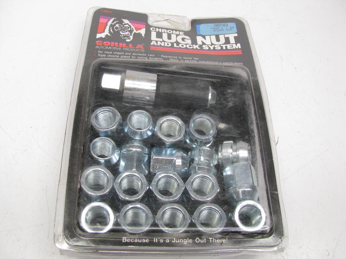Gorilla 90743 - Acorn  Chrome Lug Nuts 14mm X 1.50 (Quantity: 16 Lugs/4 Locks)