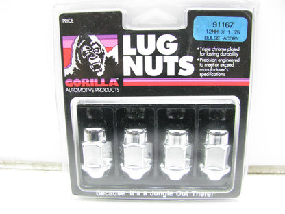 Gorilla 91167 Bulge Acorn Wheel Lug Nuts - 12mm X 1.75