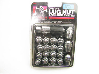 Gorilla 91783 Acorn Bulge Chrome Wheel Lug Nut And Lock System (12mm X 1.25)
