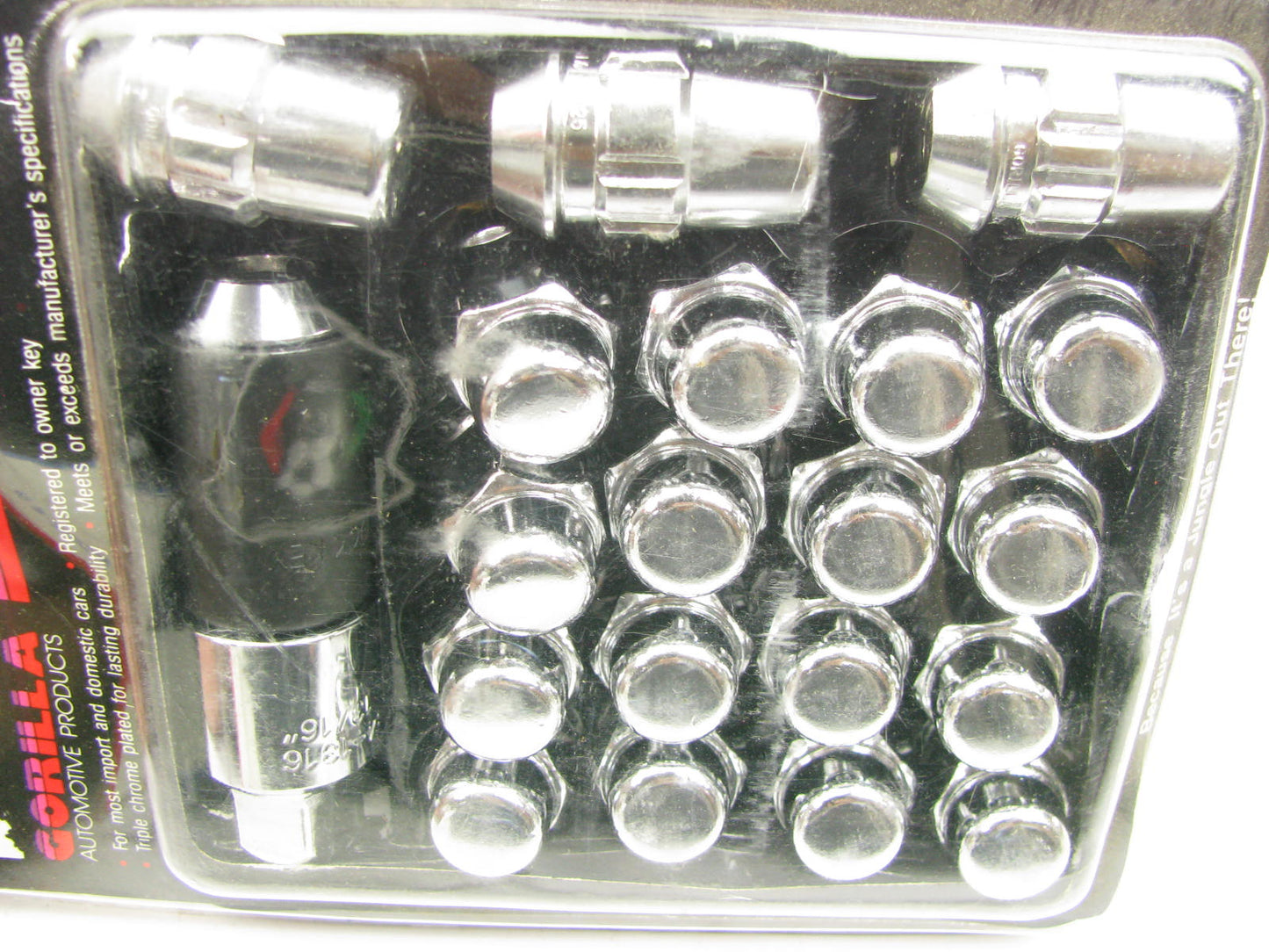 Gorilla 91783 Acorn Bulge Chrome Wheel Lug Nut And Lock System (12mm X 1.25)
