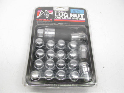 Gorilla 14mm X 1.5 Lug Nut & Lock Set Tapered  Seat RH Thread  4 Locks, 16 Nuts