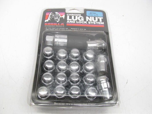 Gorilla 14mm X 1.5 Lug Nut & Lock Set Tapered  Seat RH Thread  4 Locks, 16 Nuts