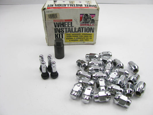Gorilla 91984 1/2'' Thread Acorn Bulge Wheel Lug Nuts & Lock Installation Kit
