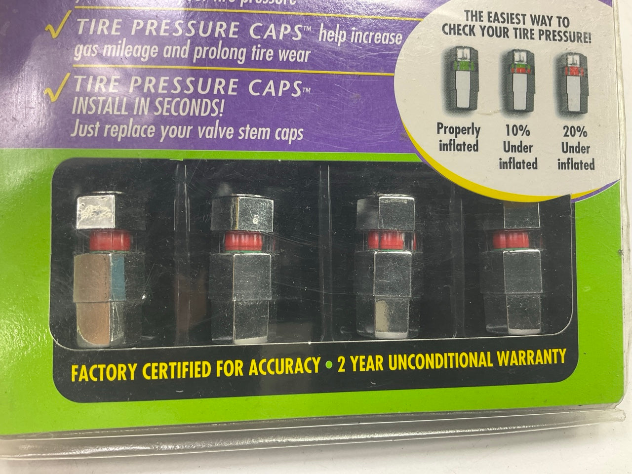 Gorilla TPC-32 Tire Pressure Caps - 32 PSI