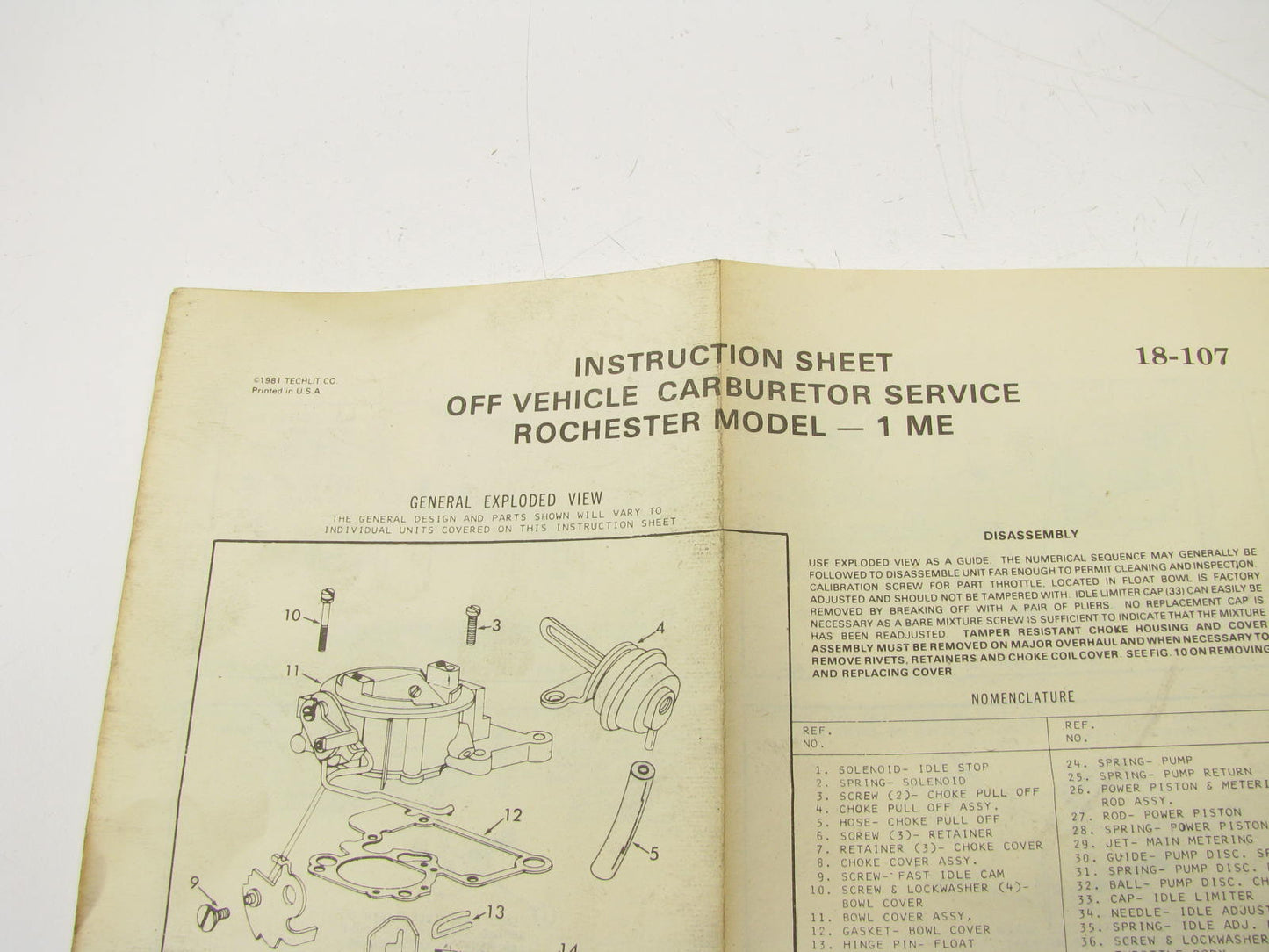 Gp Sorensen 77-1055 Carburetor Rebuild Kit for 1977-79 GM 250 292 Rochester 1ME