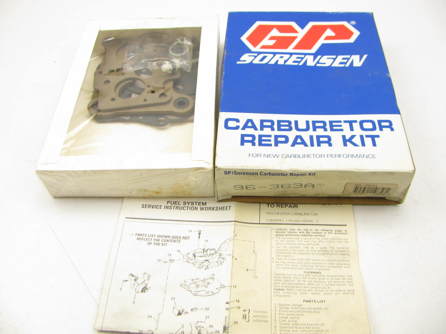 Gp Sorensen 96-363A Carburetor Rebuild Kit for 1977-1980 Rochester M2MC M2ME