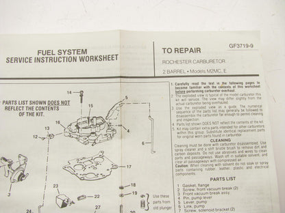 Gp Sorensen 96-415 Carburetor Rebuild Kit for 1979-1981 GMC Rochester M2MC M2ME