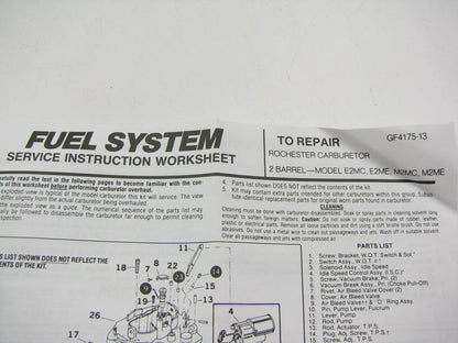 Gp Sorensen 96-427 Carburetor Rebuild Repair Kit - 1980-1982 Oldsmobile E2ME