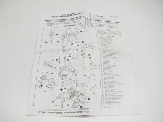 Gp Sorensen 96-440 Carburetor Rebuild Kit
