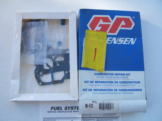 Gp Sorensen 96-512 Carburetor Rebuild Kit - 1985-86 Pontiac Firefly, Sprint 1.0L