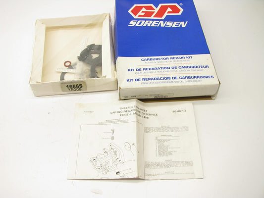Gp Sorensen 96-681 Carburetor Rebuild Kit For Zenith 1-BBL Model 140B
