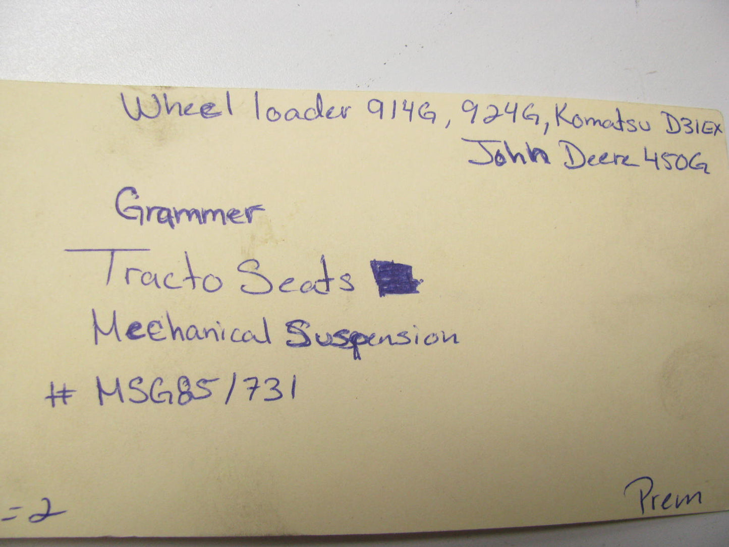 New GRAMMER Construction Machinery Suspension Seat  MSG85-731