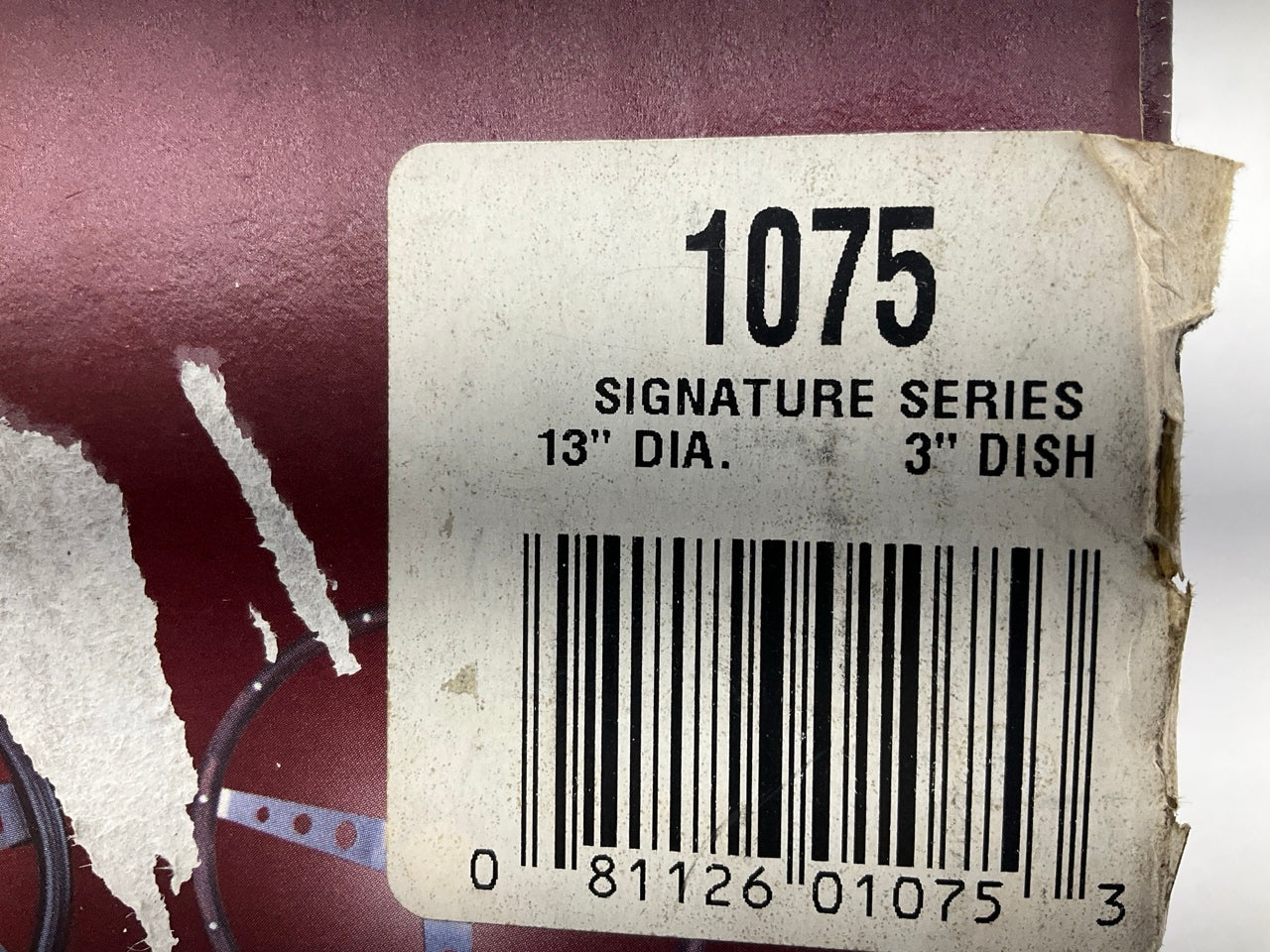 Damaged#6 Grant 1075 Top Marker Competition Steering Wheel, 13'' Diameter 3'' Dish