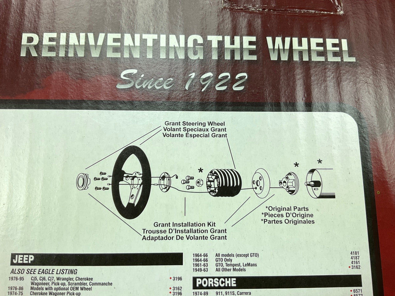 Grant 1075 Top Marker Competition Steering Wheel, 13'' Diameter, 3'' Dish
