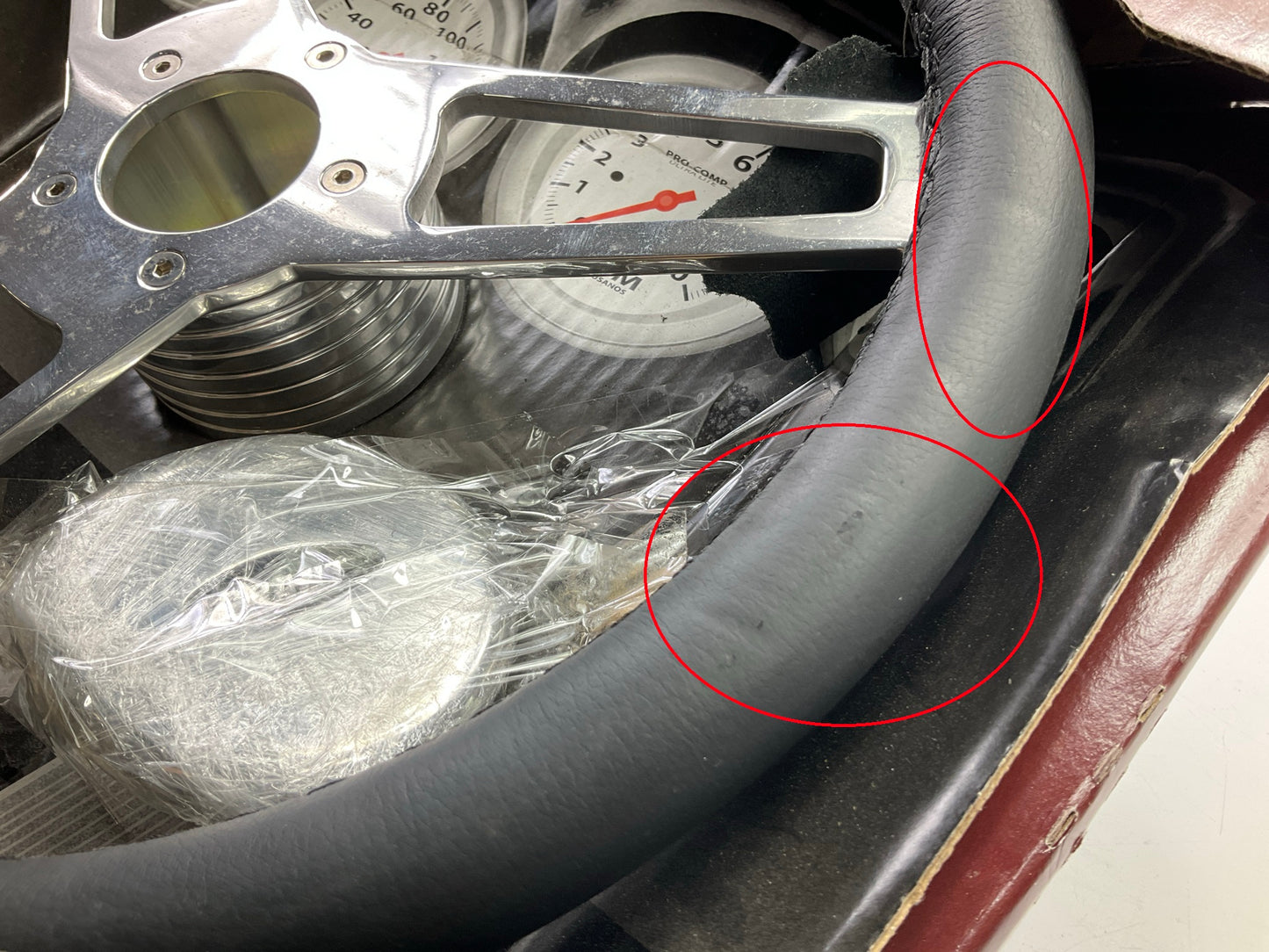 COSMETIC DAMAGE SEE PHOTOS Grant 15201 Steering Wheel 14-3/4'' Dia., 3-1/4'' Dish