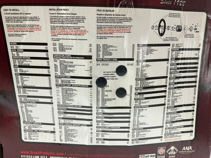 COSMETIC DAMAGE - Grant 15201 Steering Wheel, 14-3/4'' Dia., 3-1/4'' Dish