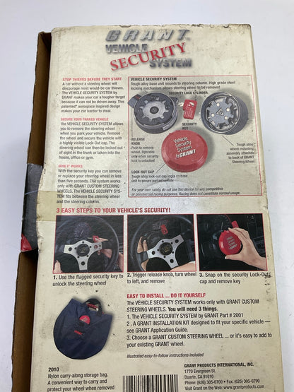 Grant 2001 Steering Quick-Disconnect, Anti-Theft Security Kit For Grant Wheels