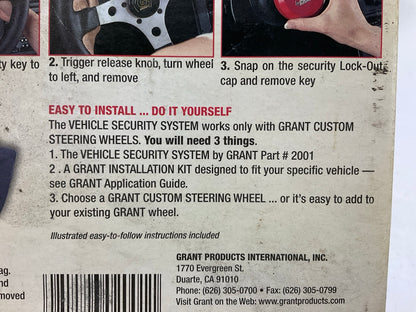 Grant 2001 Steering Quick-Disconnect, Anti-Theft Security Kit For Grant Wheels