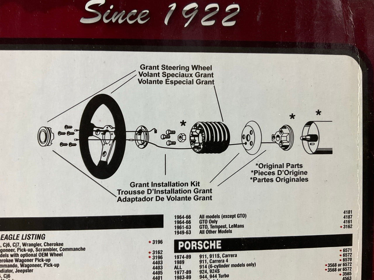 Grant 414 Steering Wheel - Challenger GT Series, 13-1/2'' Diameter, 3'' Dish