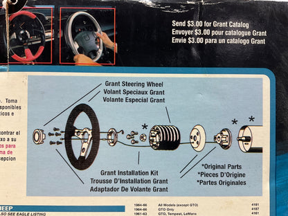 MISSING HORN - Grant 440 Challenger Series Chrome Steering Wheel,  13.5'' Dia.