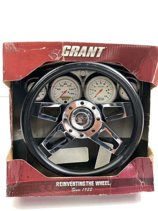 Grant 440 Challenger Series Chrome Steering Wheel,  13.5'' Diameter, 3'' Dish