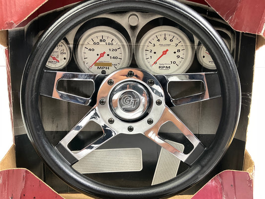 Grant 440 Challenger Series Chrome Steering Wheel,  13.5'' Diameter, 3'' Dish