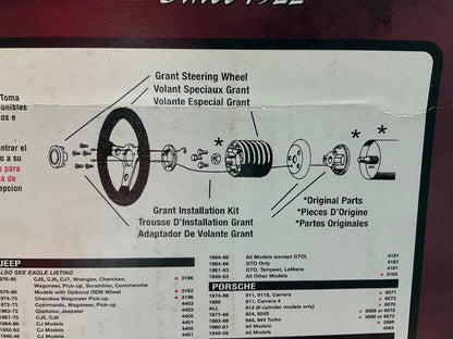 Grant 457 Club Sport Steering Wheel - 13-3/4'' Diameter, 4'' Dish