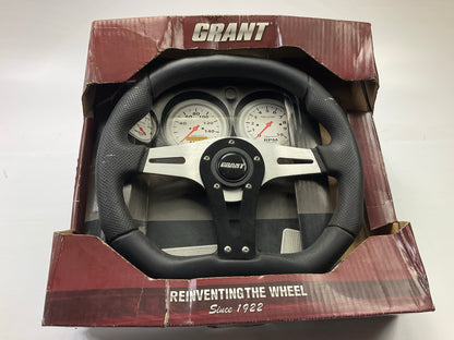 COSMETIC DAMAGE Grant 490 D-Shape Racing Steering Wheel 1.5'' Dish, 13.75''x11.75''