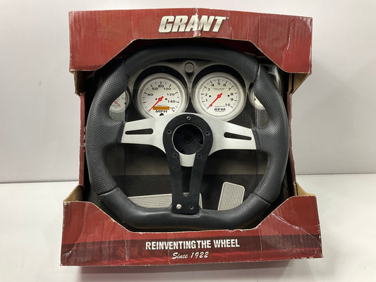 MISSING HORN BUTTON, Grant 490 D-Shape Racing Steering Wheel 13.75''x11.75''