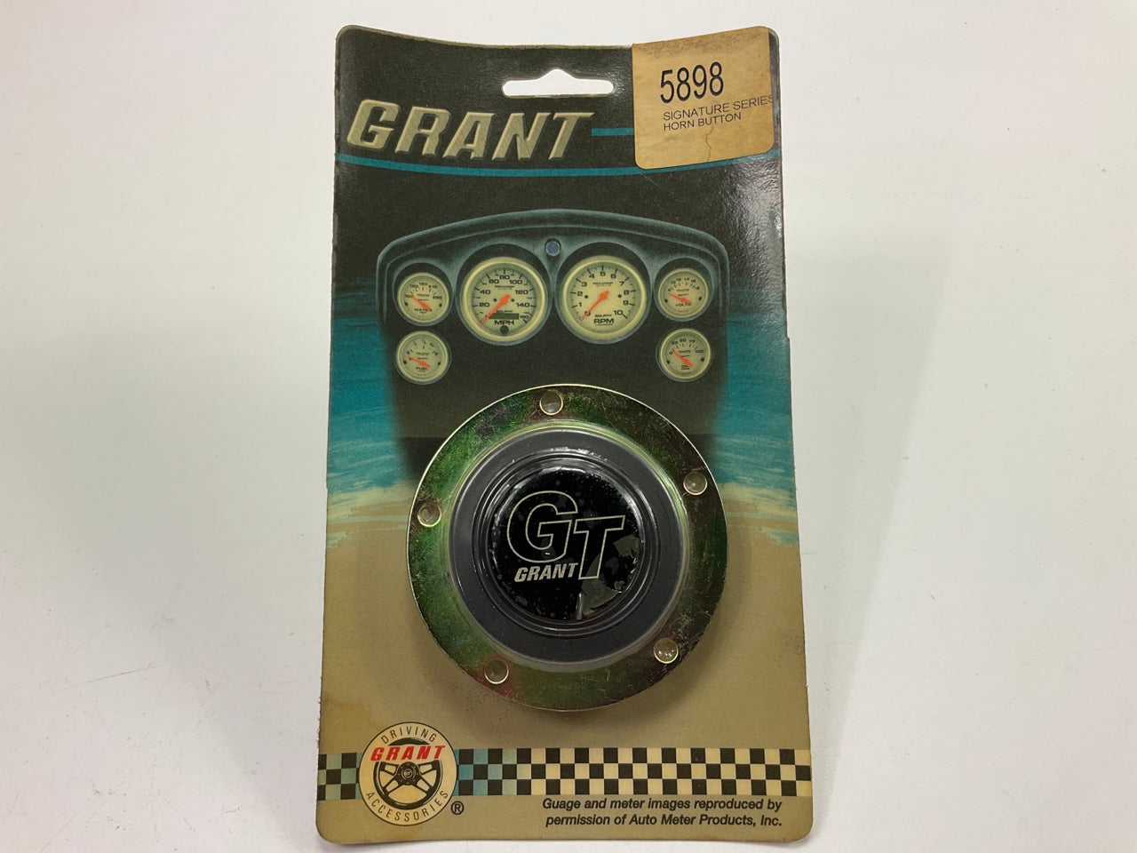 Grant 5898 Black Signature Series Horn Button (GT Logo)