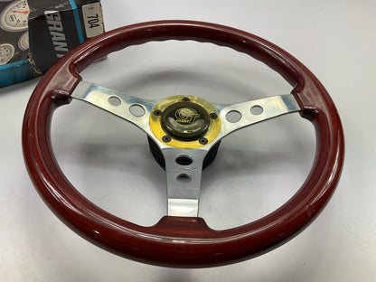 Grant 704 Formula GT Mahogany Steering Wheel, 14'' Diameter, 3'' Dish