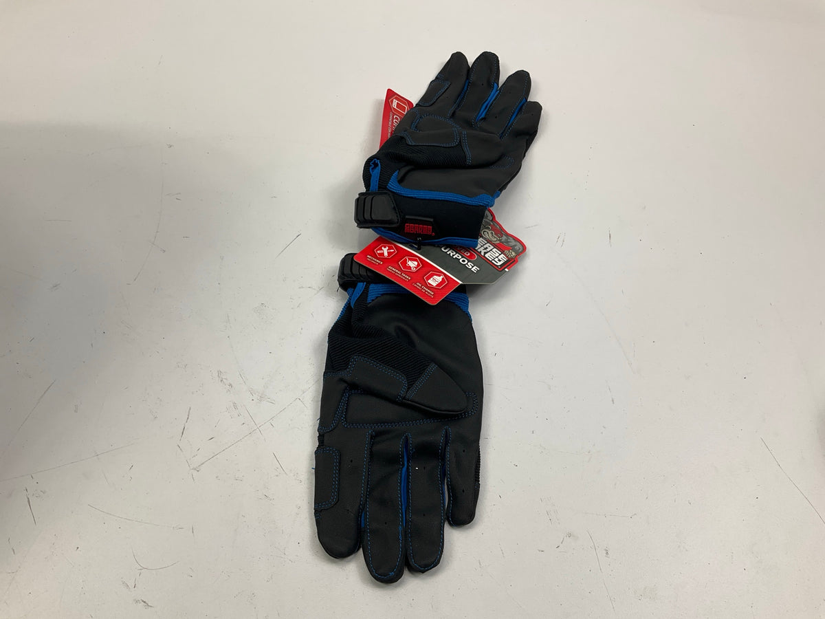 Grease Monkey 23921 General Purpose Gloves, Medium, Blue & Black