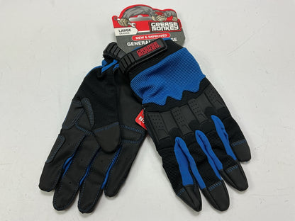 Grease Monkey 23922 General Purpose Gloves, Large, Blue & Black